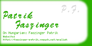 patrik faszinger business card